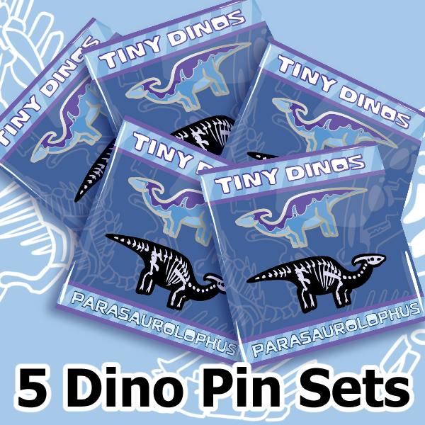 Five Dino Pins