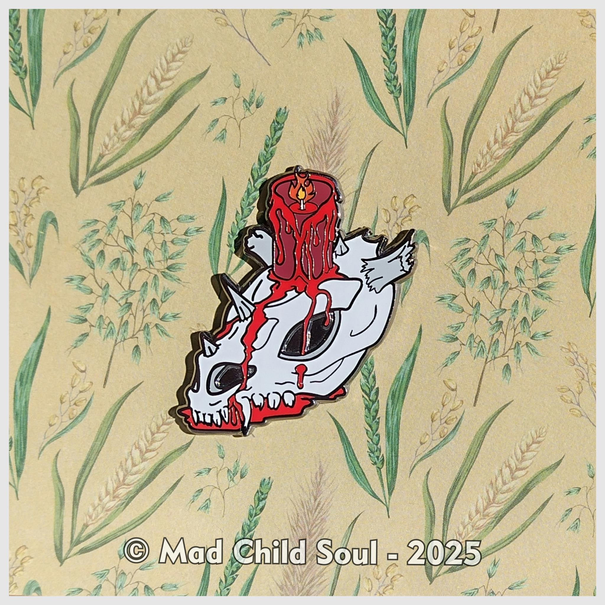 1x PIN : Dragon Skull (Red)