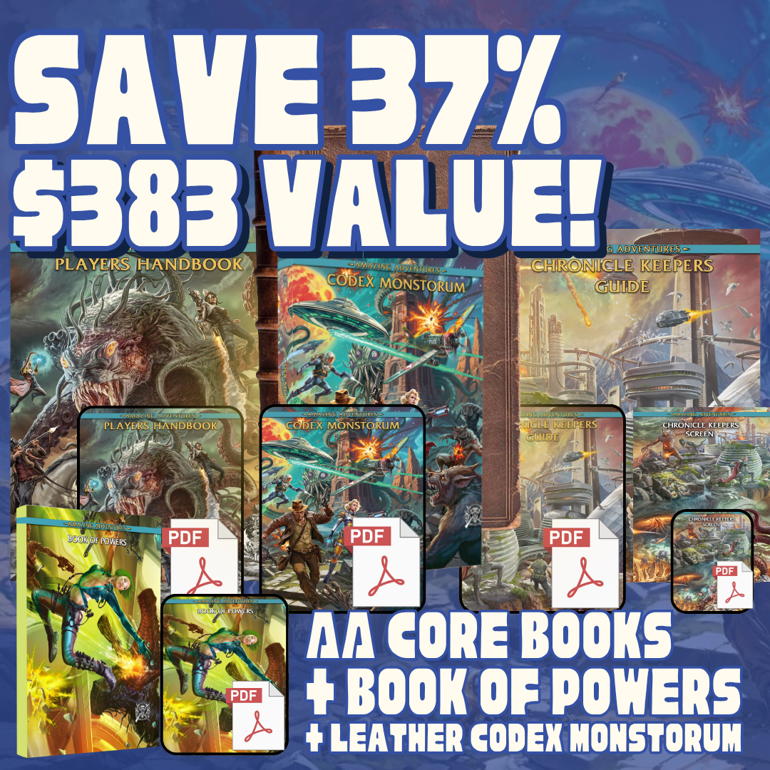 (Save 37%) Print + PDF - Amazing Adventures Complete + LEATHER + BONUS PDFs
