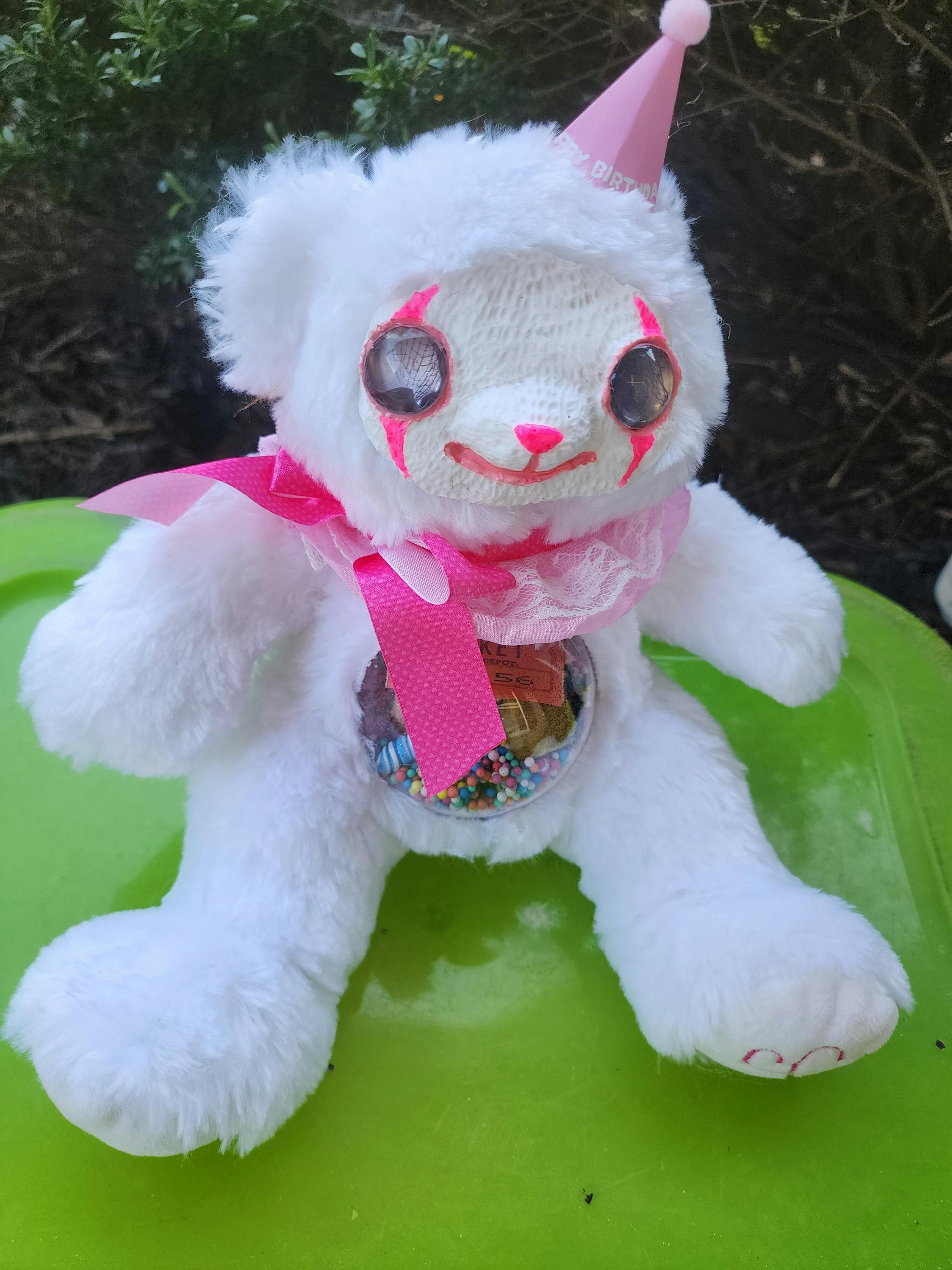 One MYSTERY Clayfoam-faced plushie, HANDMADE OOAK