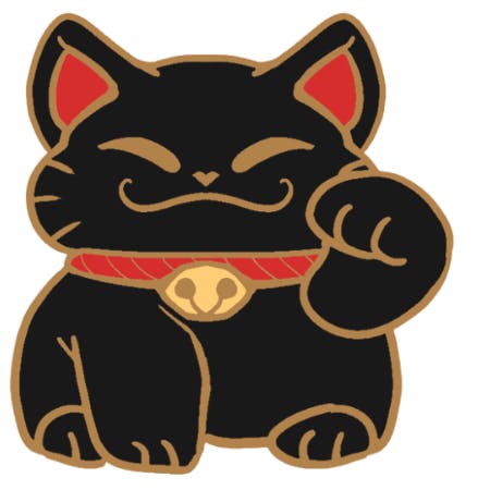 Black Maneki Neko by Spencer