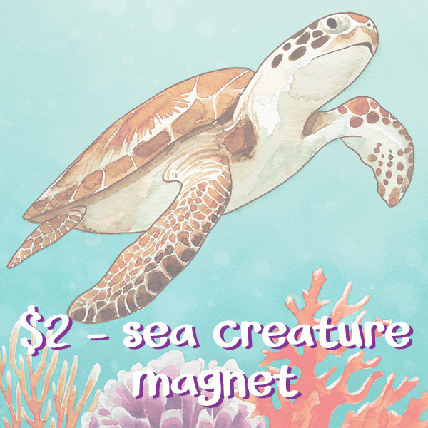 One sea creature magnet
