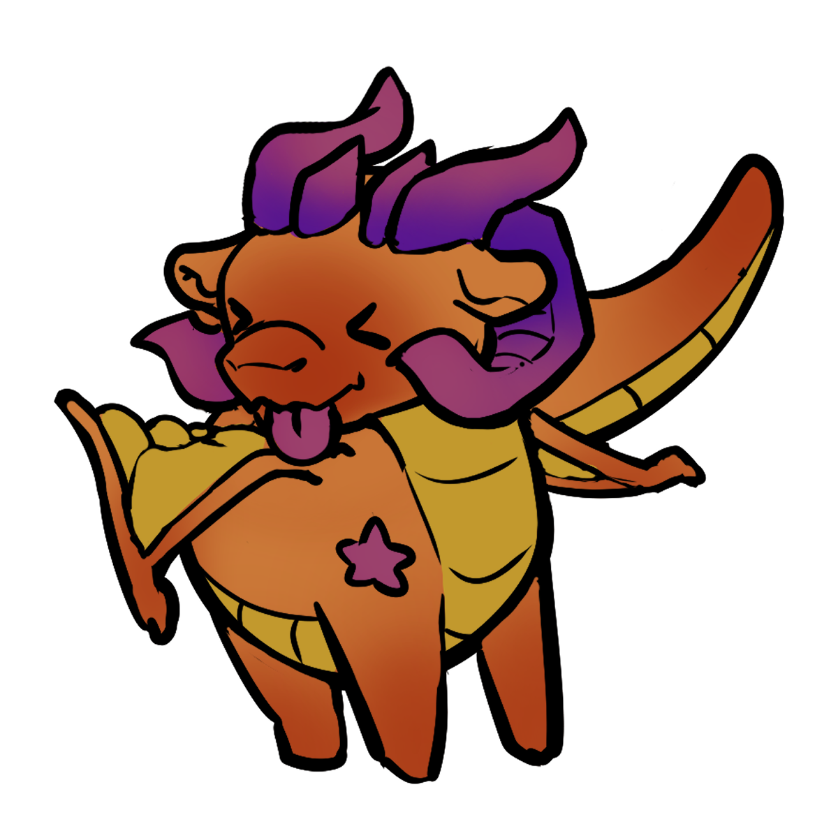 Blep dragon sticker