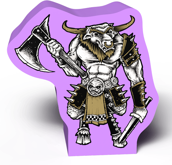 Dark-Hoof Man-Bane, Minotaur Champion