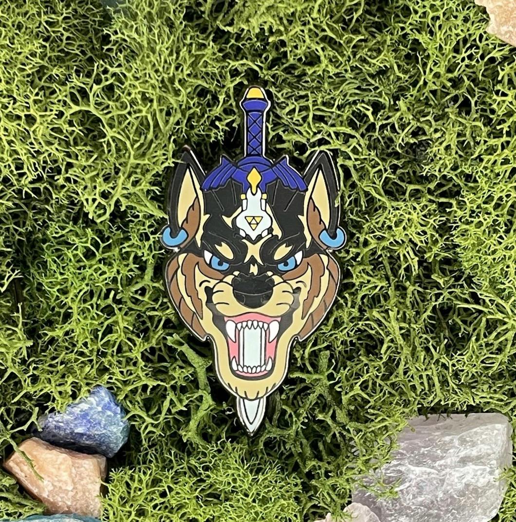 Wolf Beast of Twilight Enamel Pin