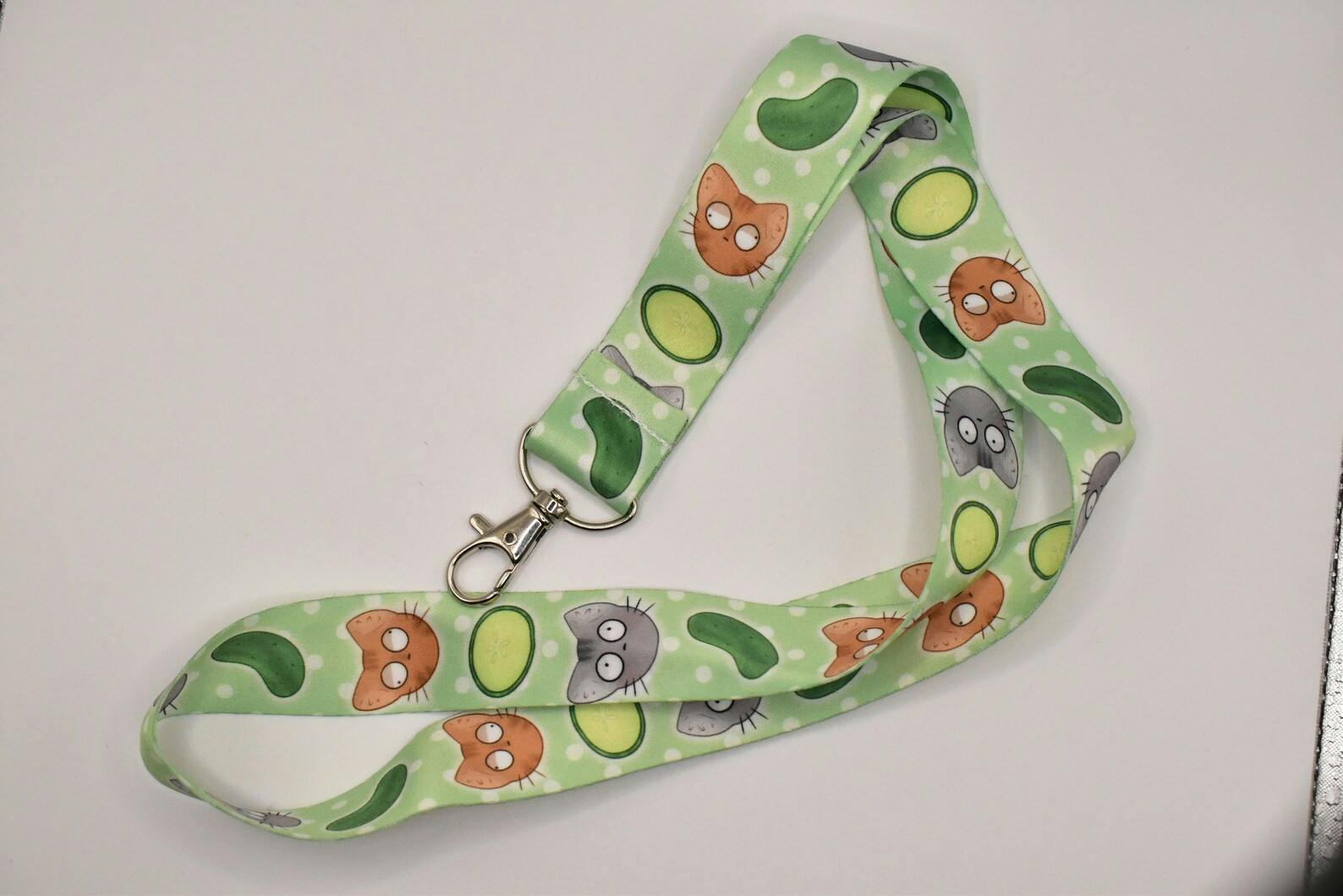 Cats and Cucumbers Lanyard