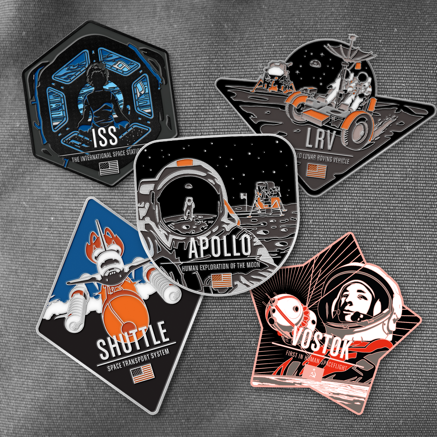 Giant Leaps in Space Pin Set (5)