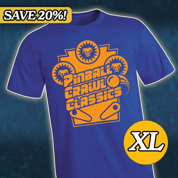 Pinball Crawl Classics T-shirt (Size XL)