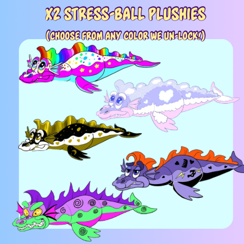 TWO Stress-ball Plushies
