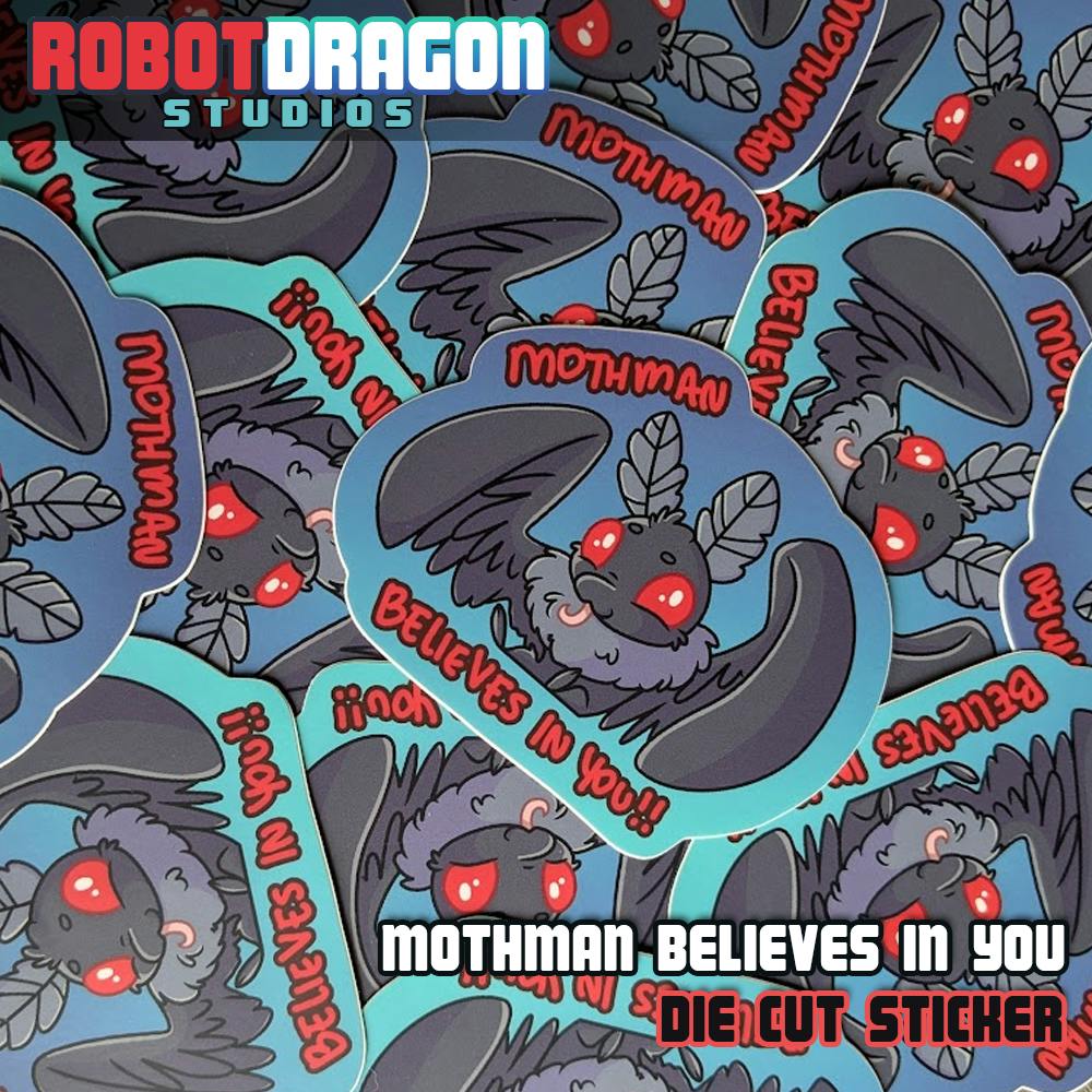 Mothman Believes In You Sticker