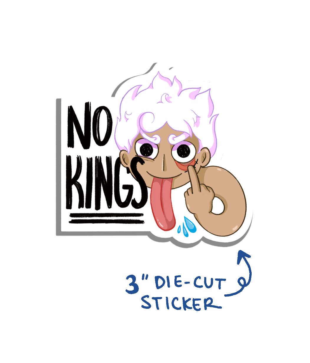 Luffy No Kings Sticker
