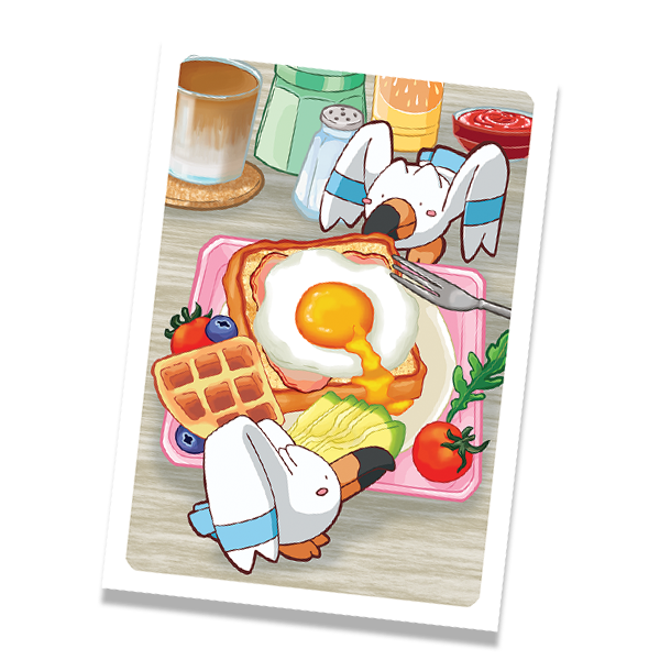 Seaside brunch mini print