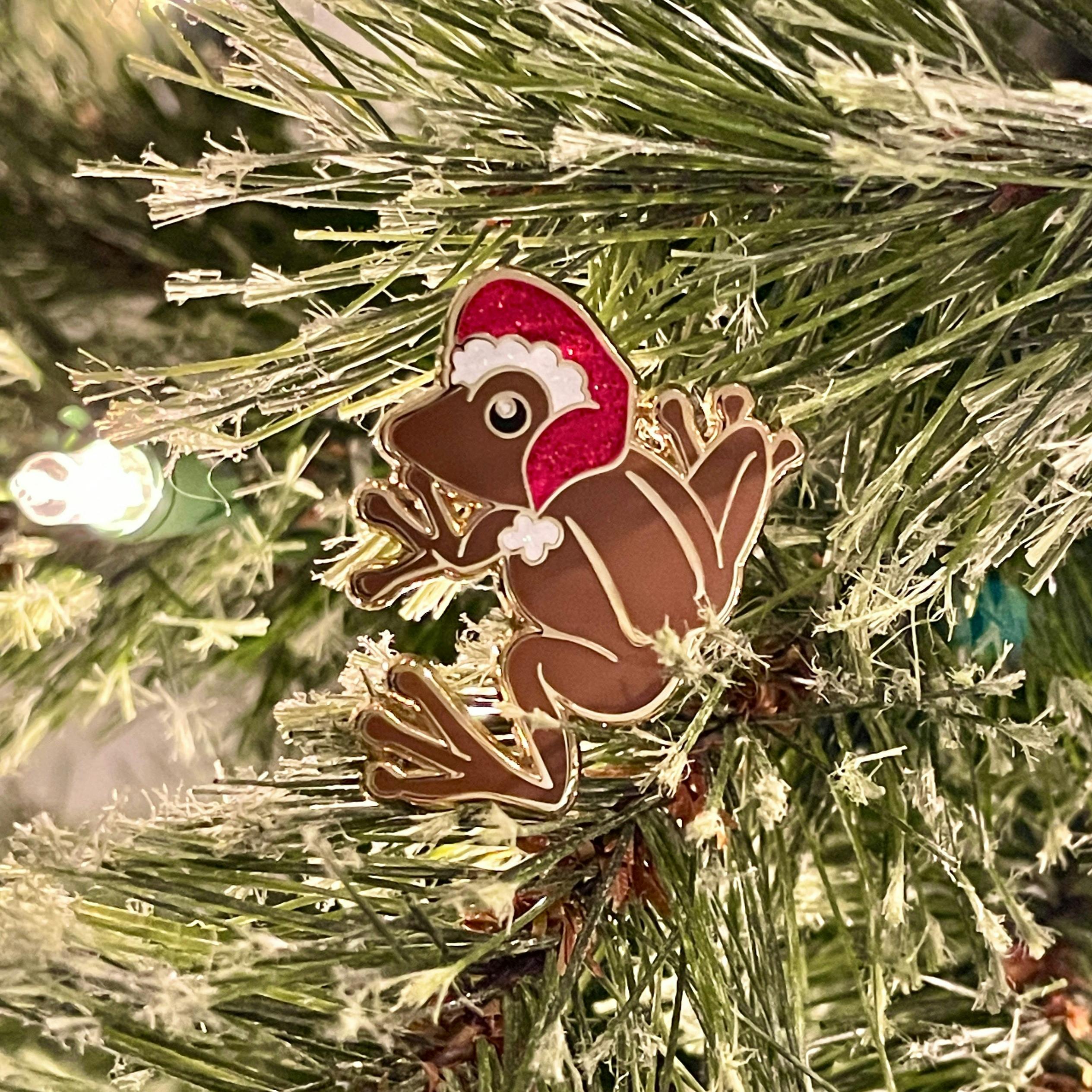 Santa Choco Frog Enamel Pin