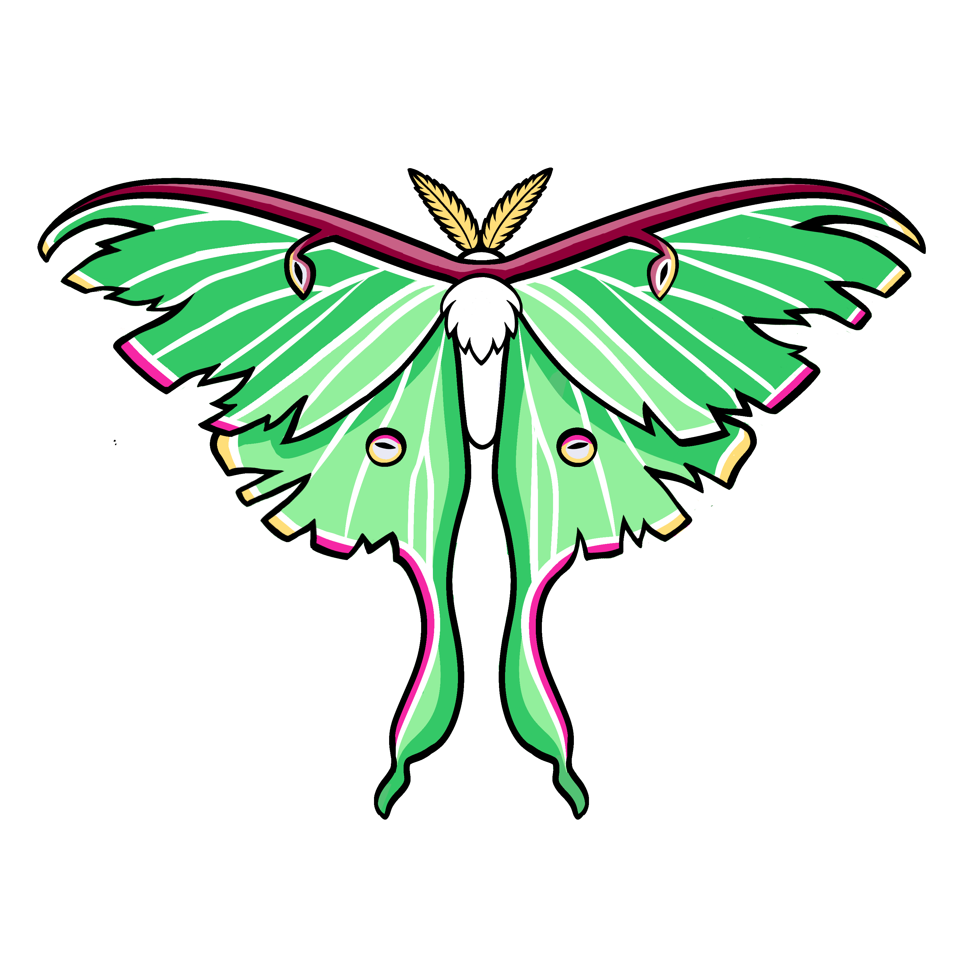 Luna Moth's Rebirth 2" pin