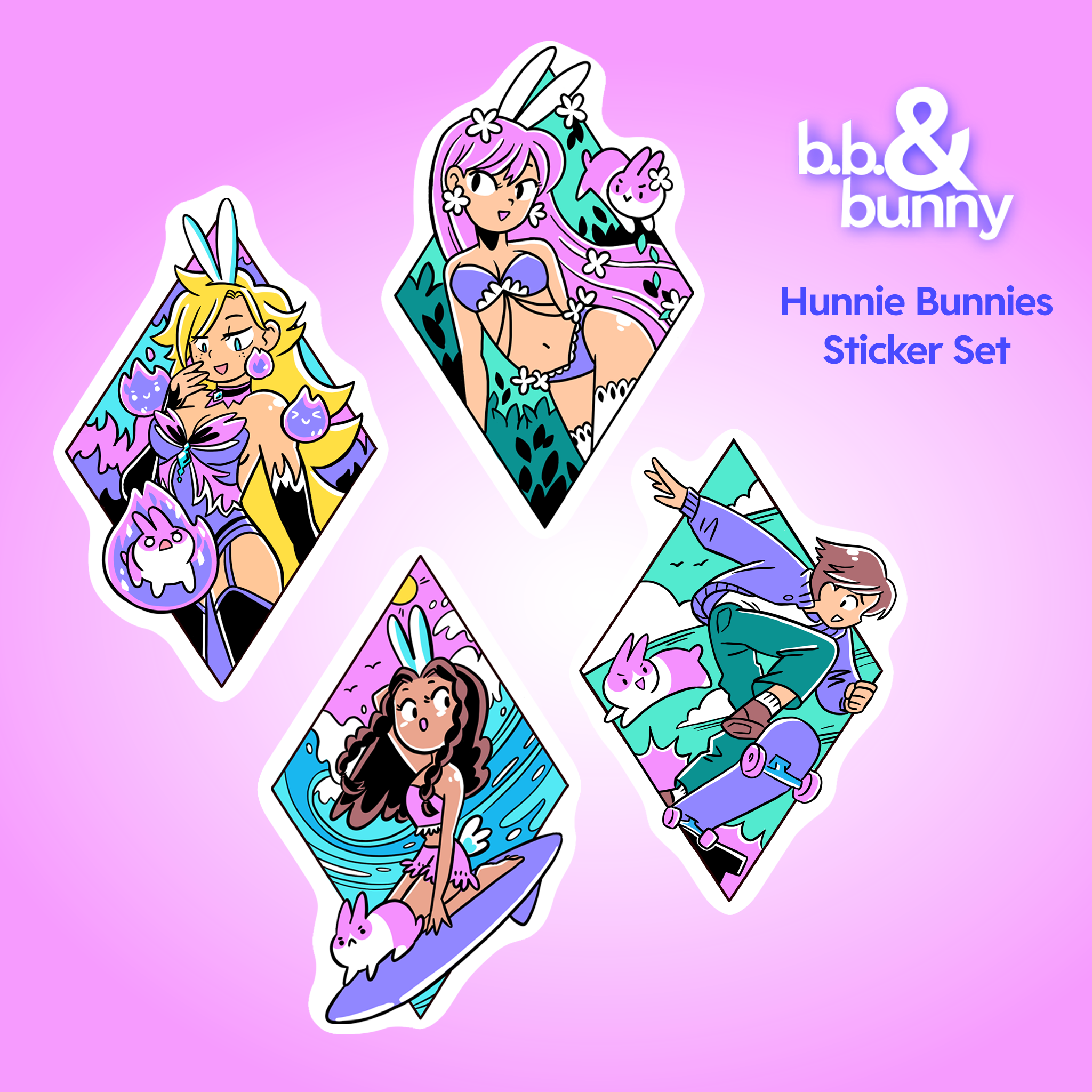 Hunnie Bunnies Sticker Sheet