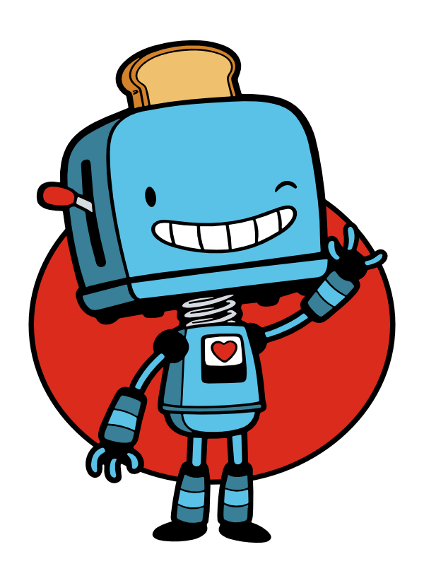 Murf•Bot Wave Hello 2.5" Sticker