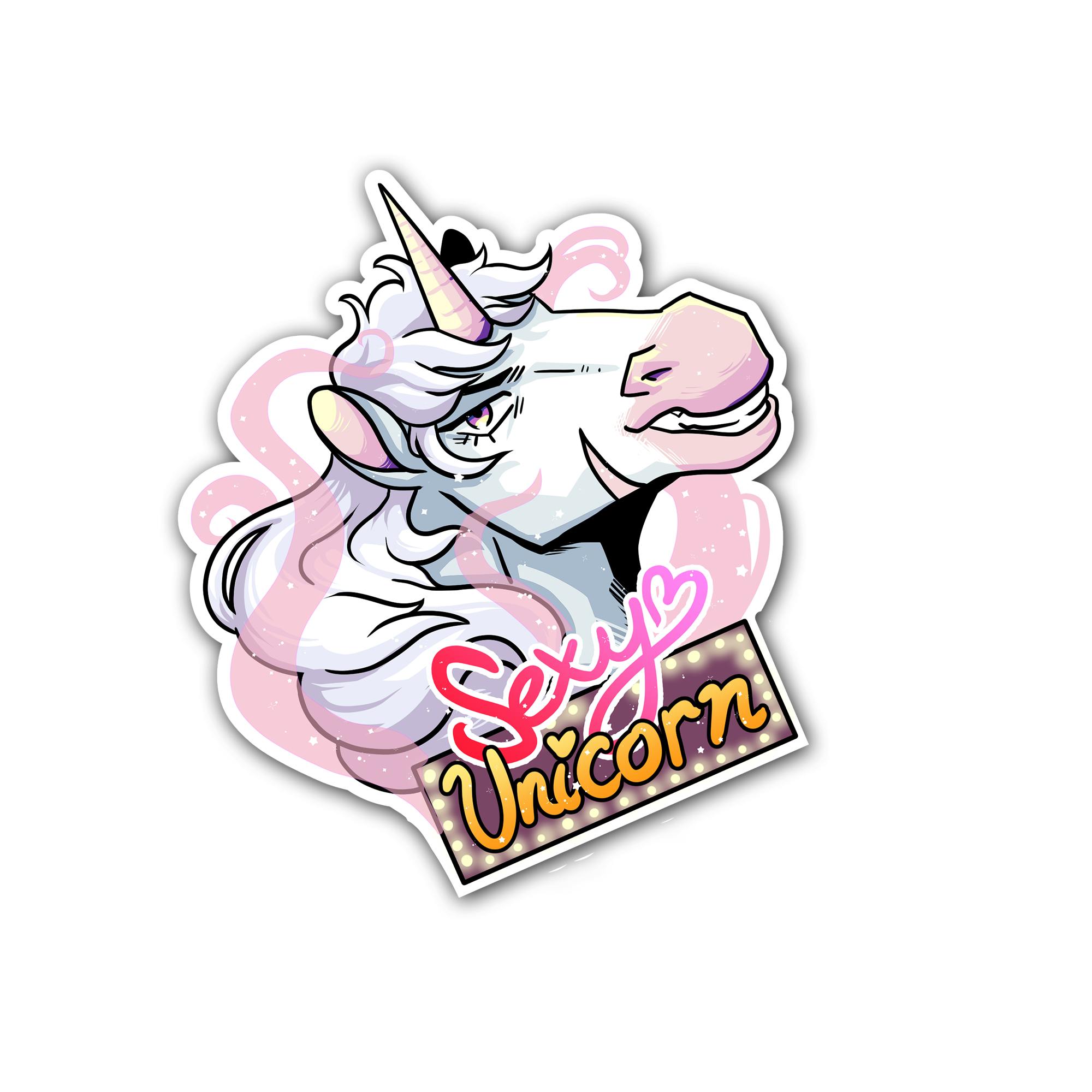 "Flirty Unicorn" #3 Sticker