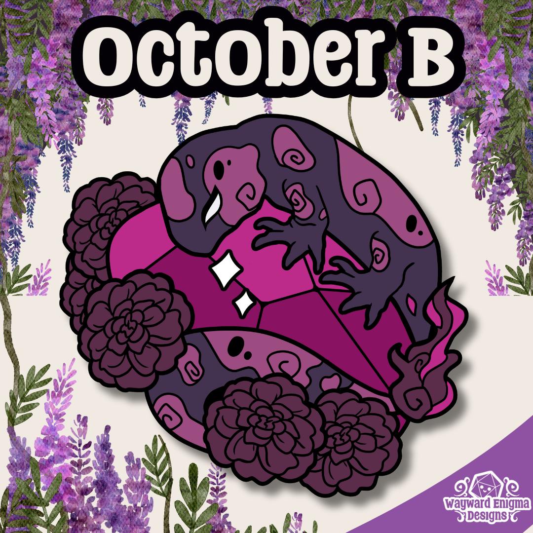 October B - Birthstone Beast Enamel Pin