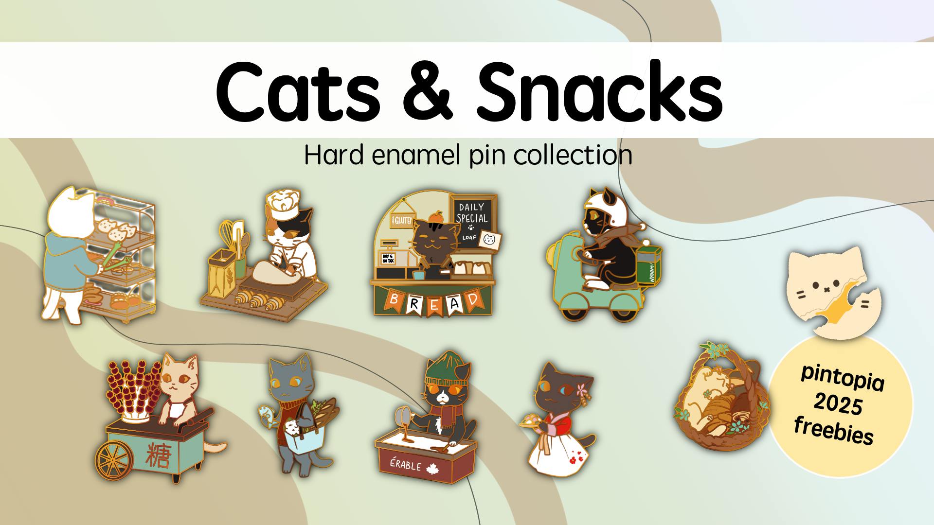 Cats and Snacks: Enamel Pin Collection - BackerKit