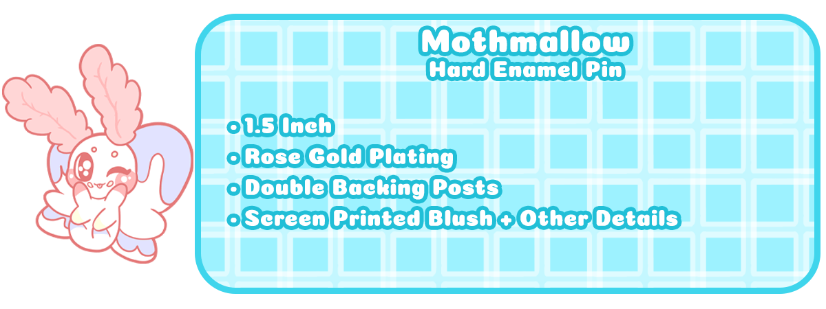Mothmallow Enamel Pin