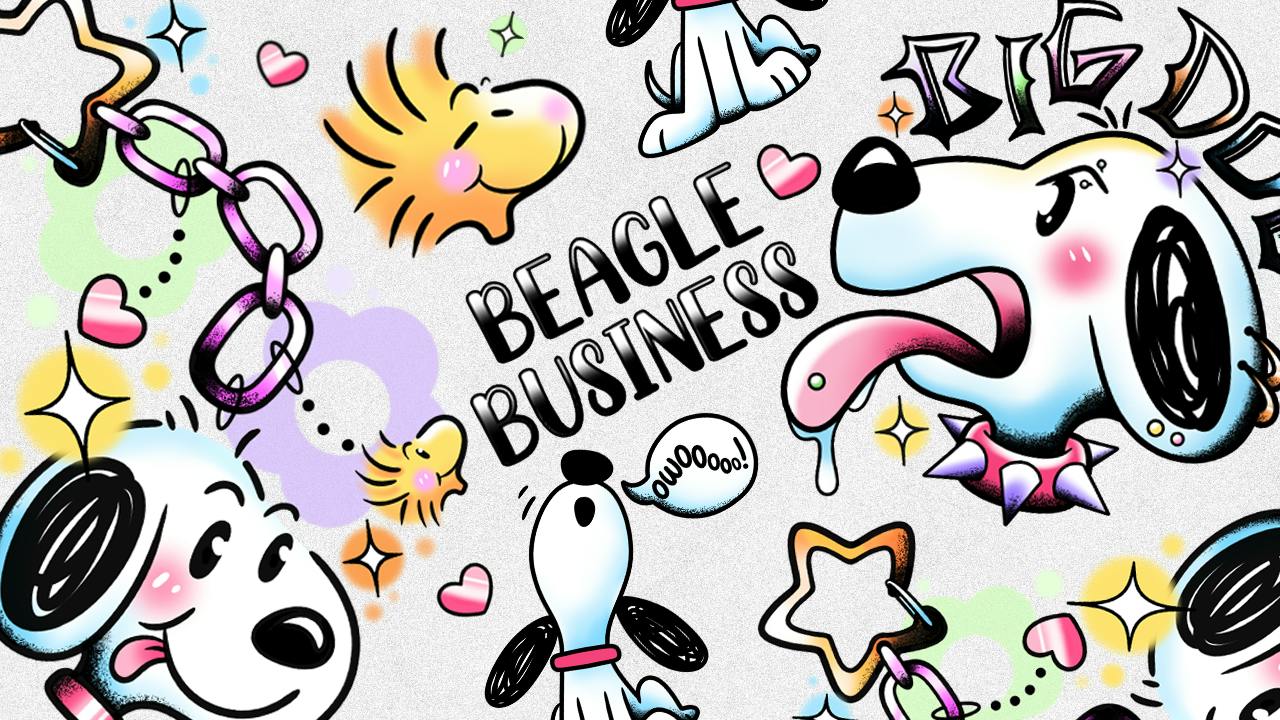 BEAGLE BUSINESS - A Snoopy Sticker Project