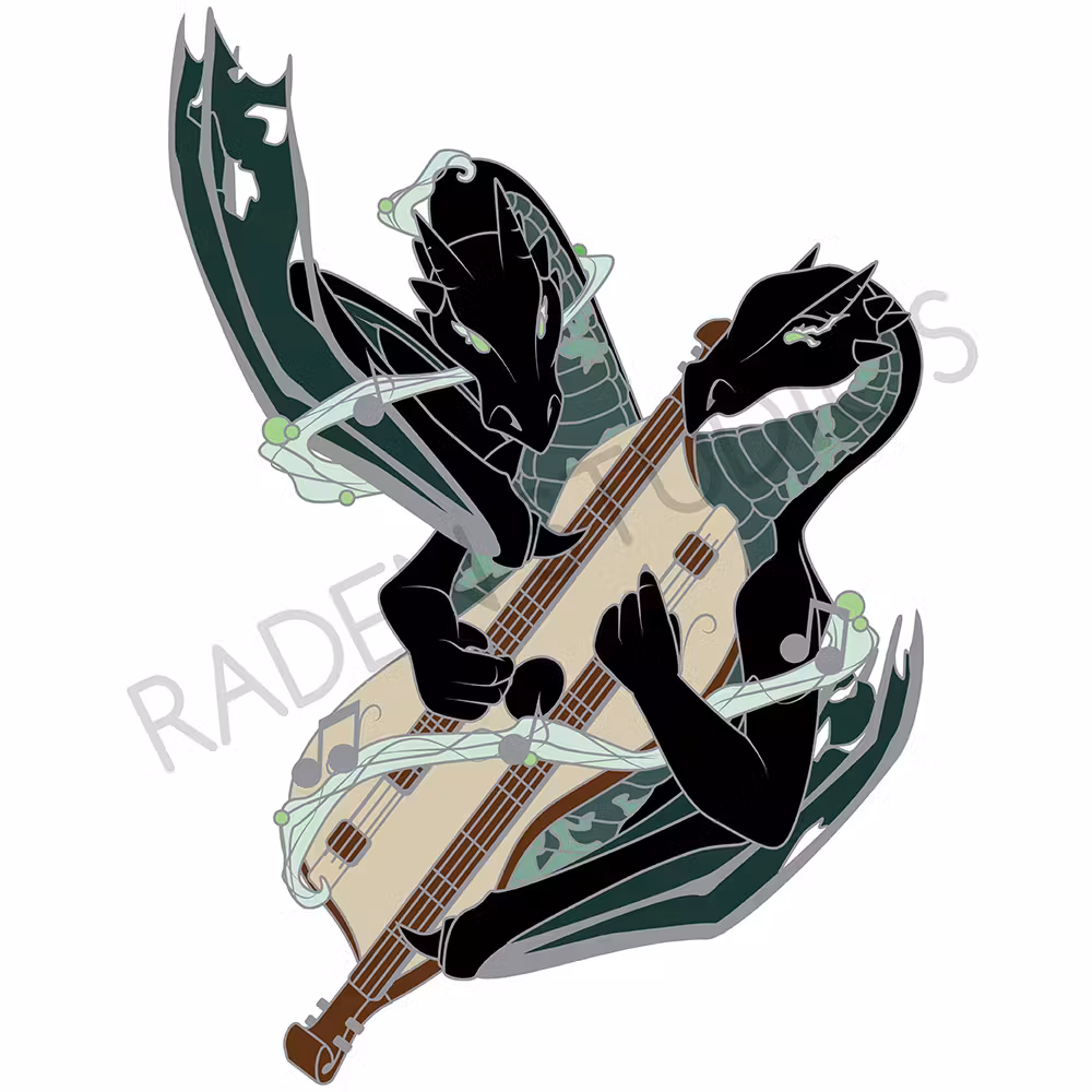 Mythical Bard Series - Haunted Dragon Bard (A-GRADE PIN)