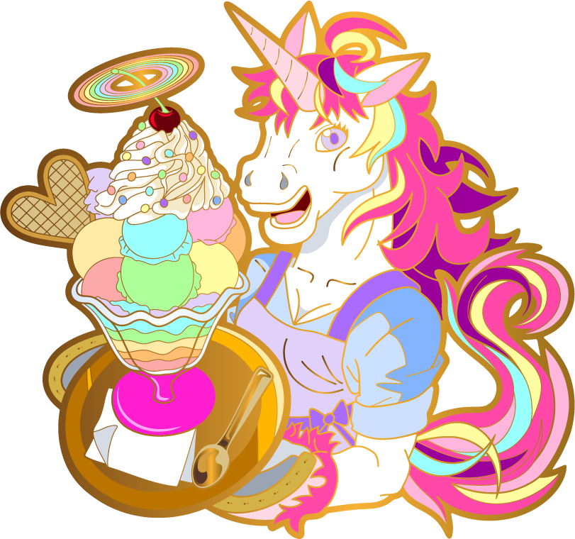 UNICORN: IceScream Cryptid - Hard Enamel Pin