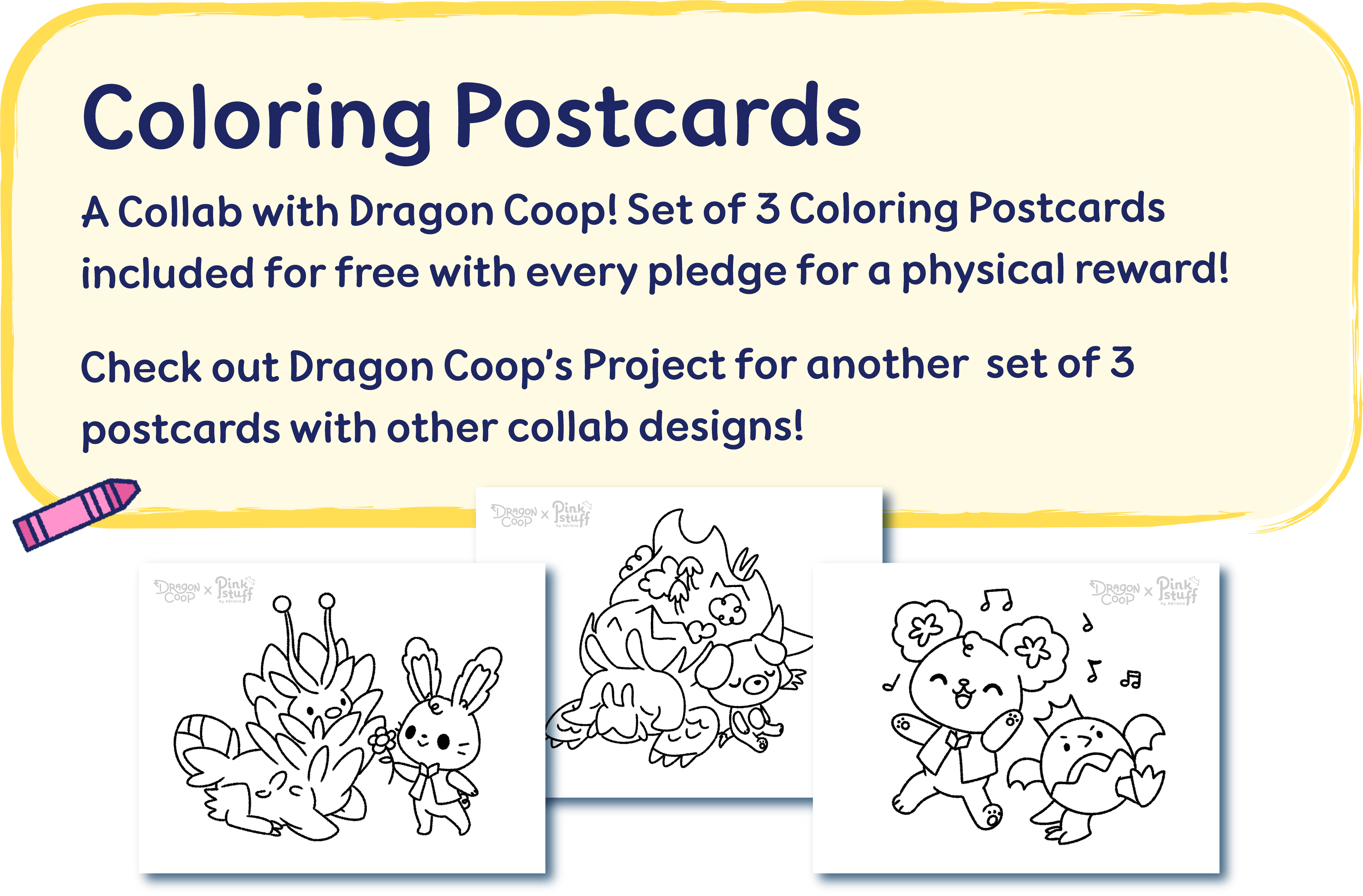Collab Coloring Postcards