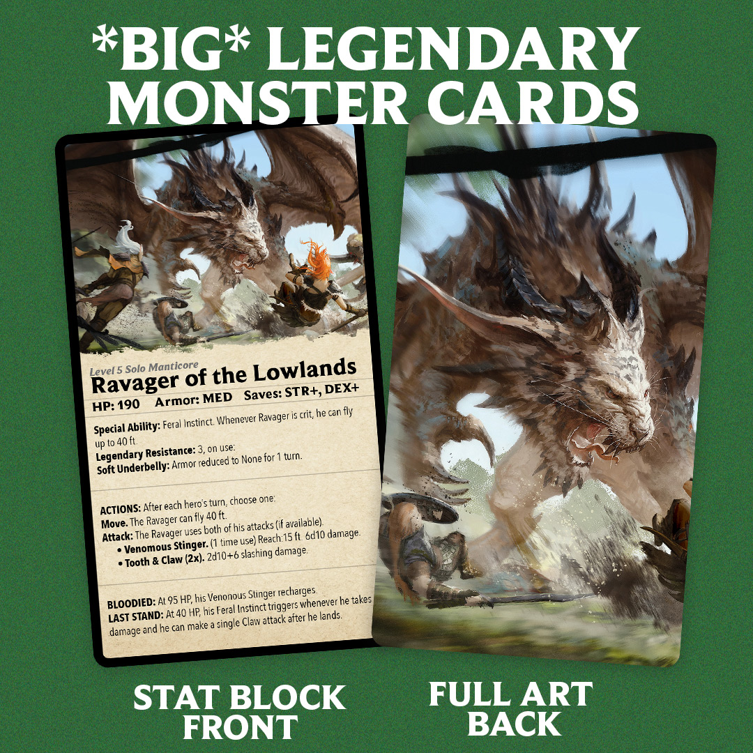 BIG Legendary Monster cards (tarot size)