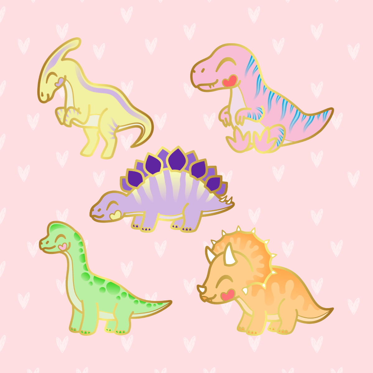 [Early Bird] 5x Jurassic Cutie Enamel Pin