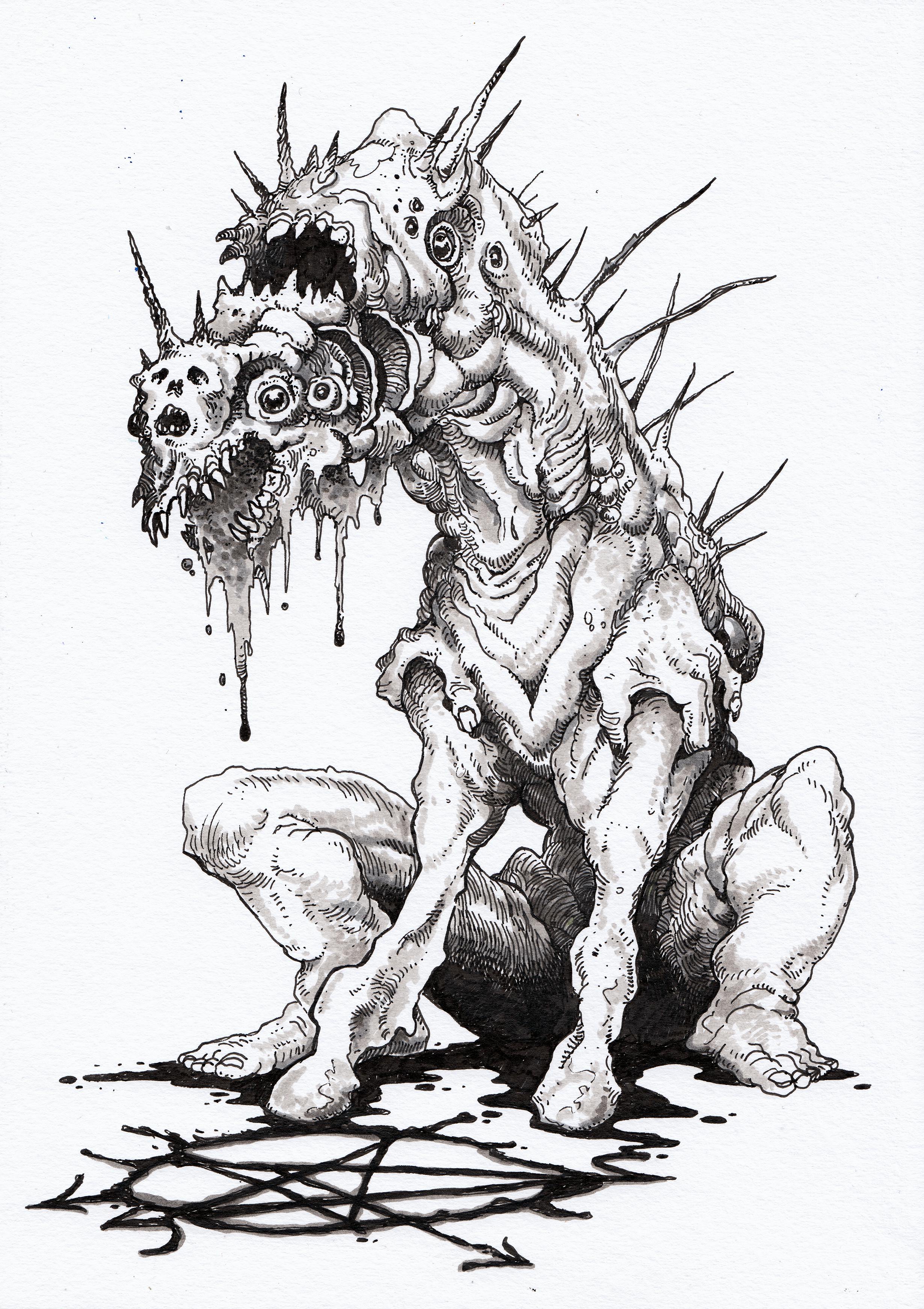 Fivefold Filth - Original Art by Caustic