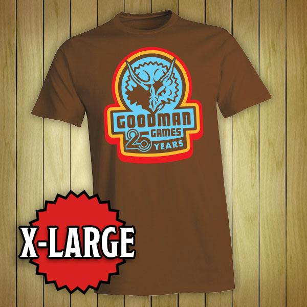 T-Shirt: 25th Anniversary Retro Design on brown (X-Large)