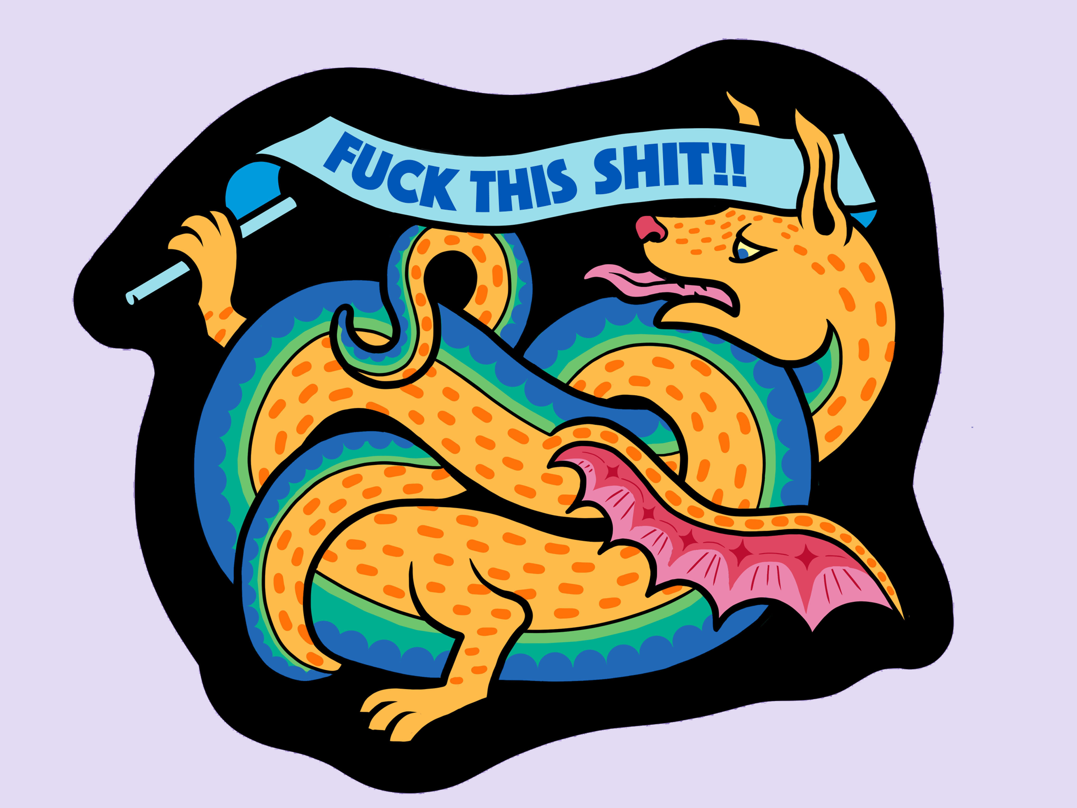 Fuck this shit sticker