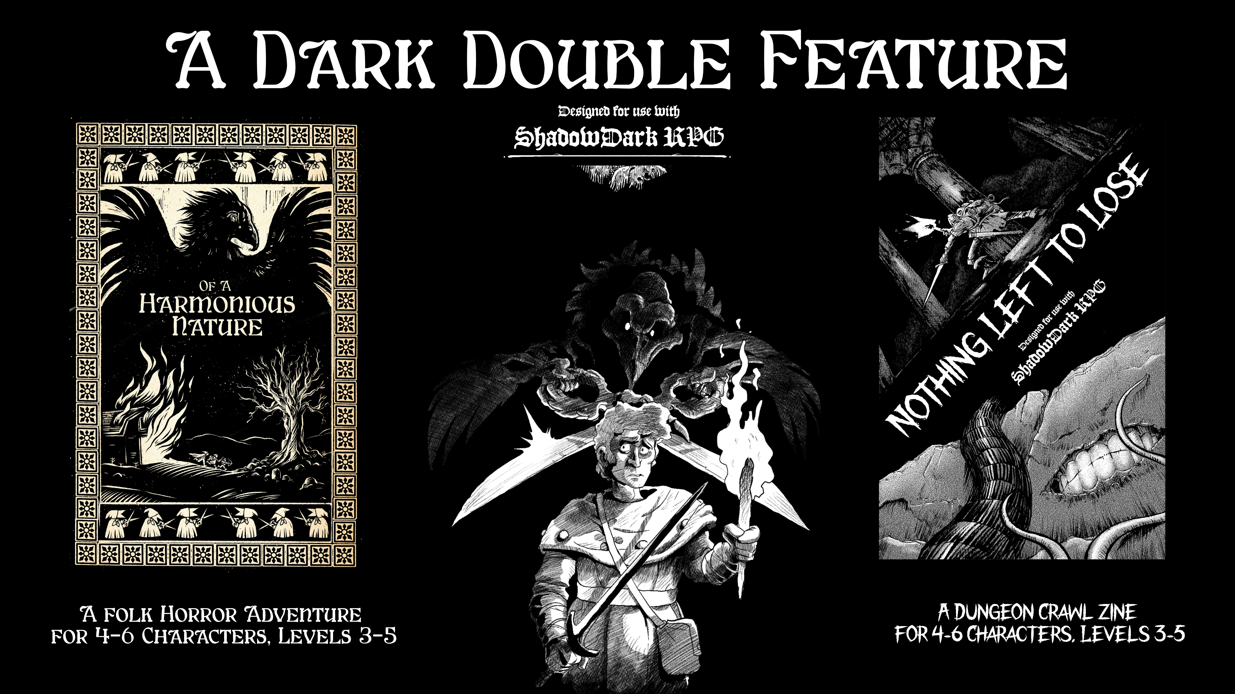 Dark Double Feature: 3PP Horror Adventures for ShadowdarkRPG