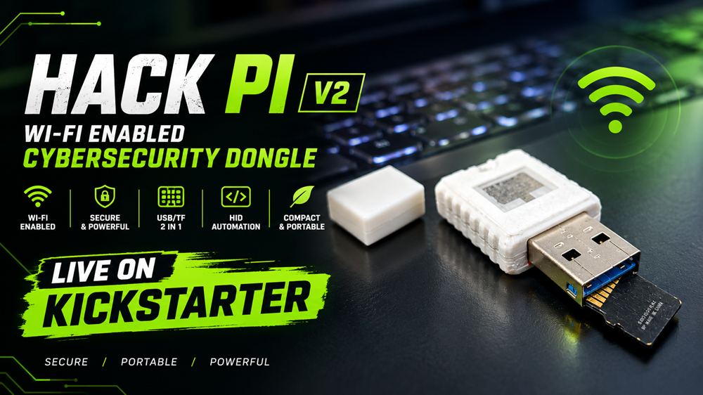 Hack Pi V2 – Wi-Fi Enabled Cybersecurity Dongle
