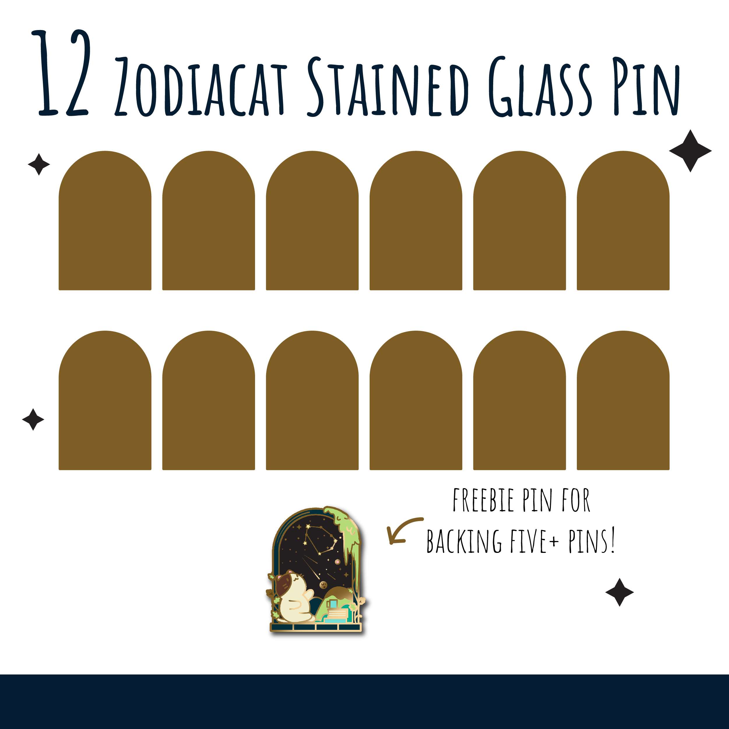 12 Zodiacat Pins Of Your Choice