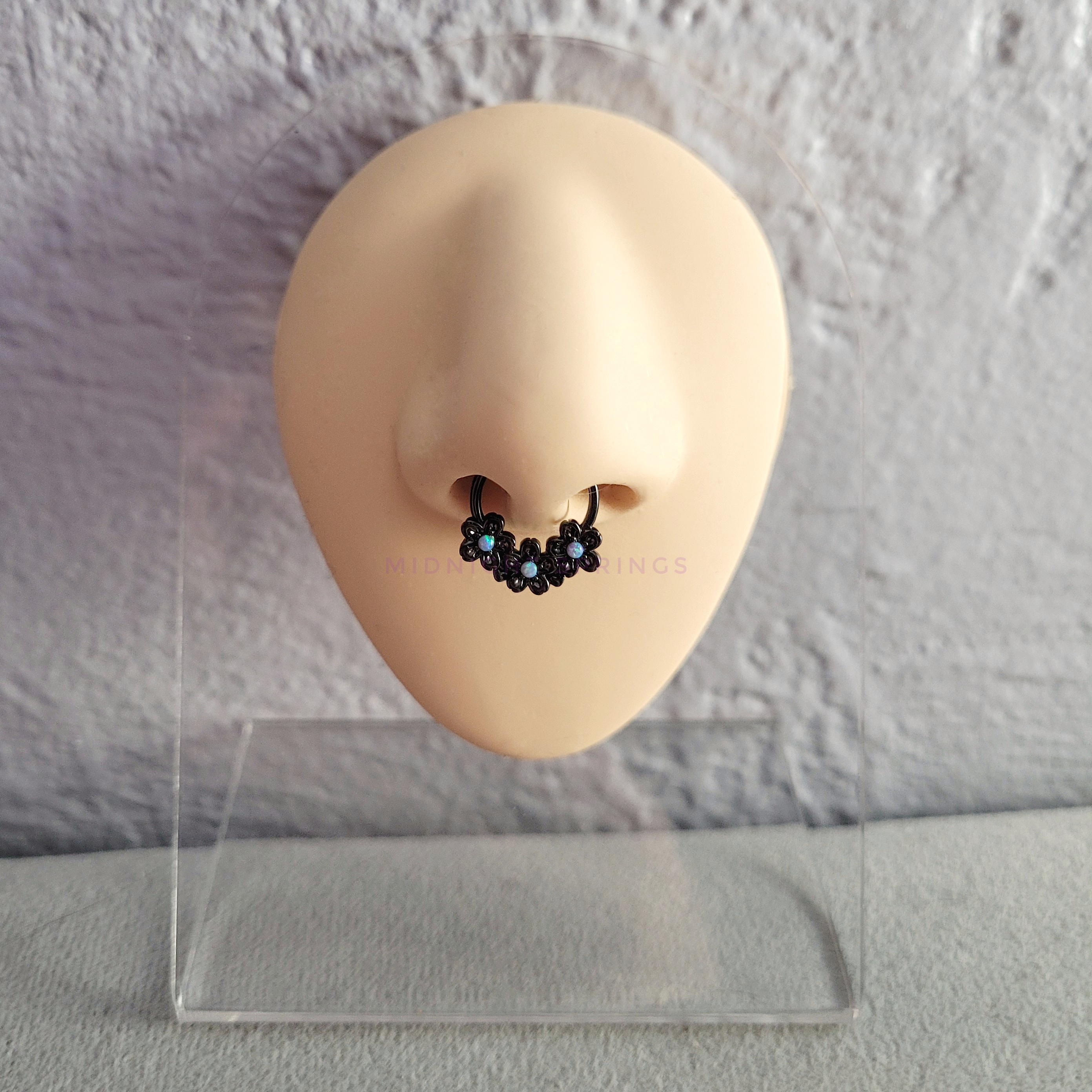Sakura Septum Ring - 16G Black