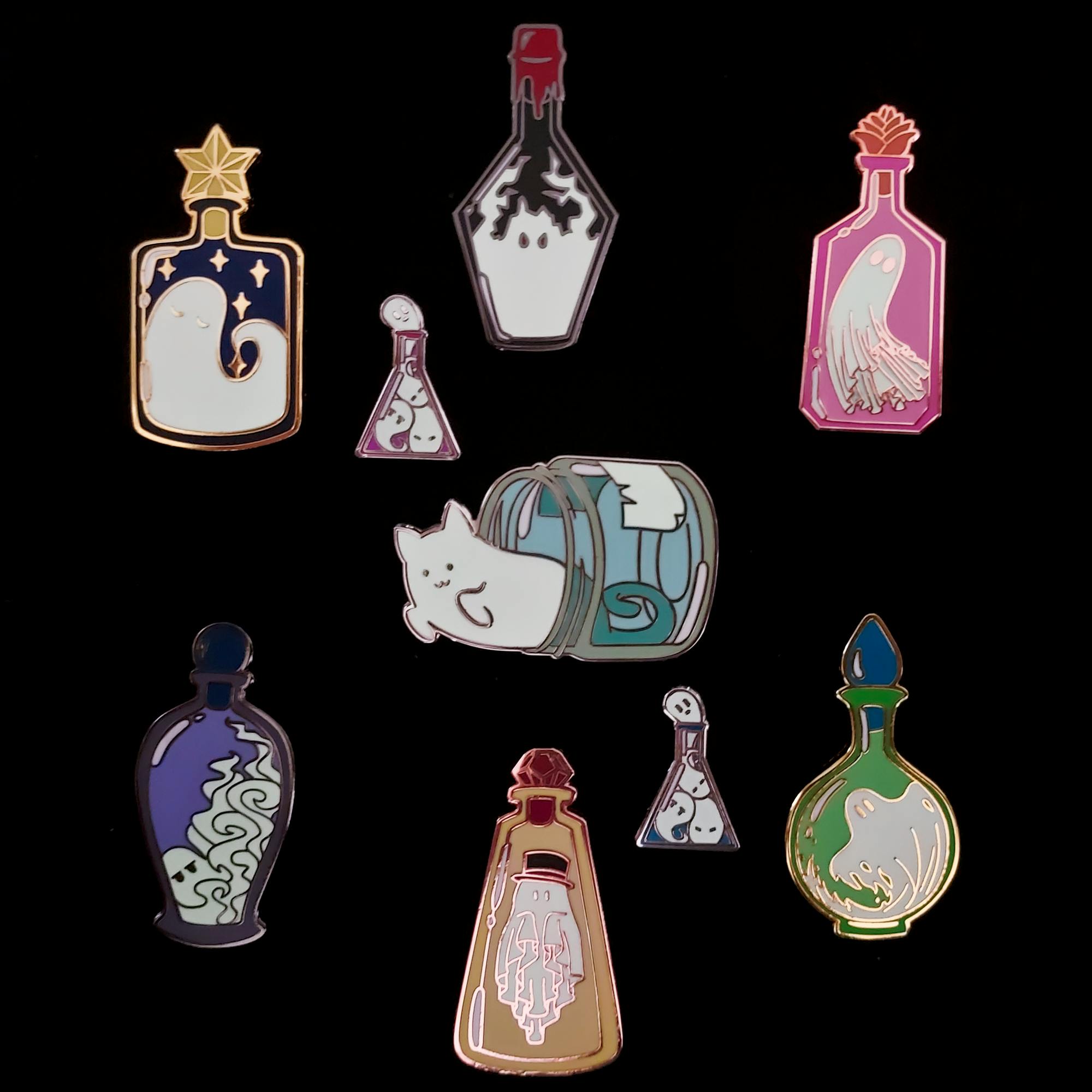 Bottled Ghosts Pin