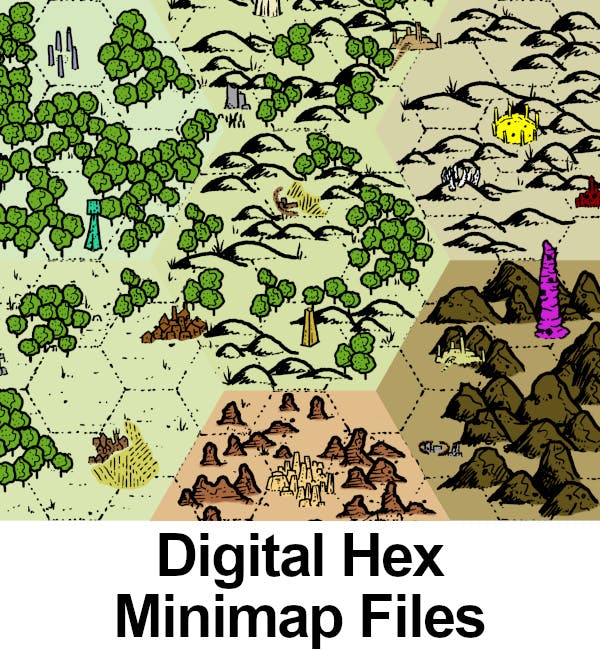 Set of Hex Minimap Tiles (Digital Only)