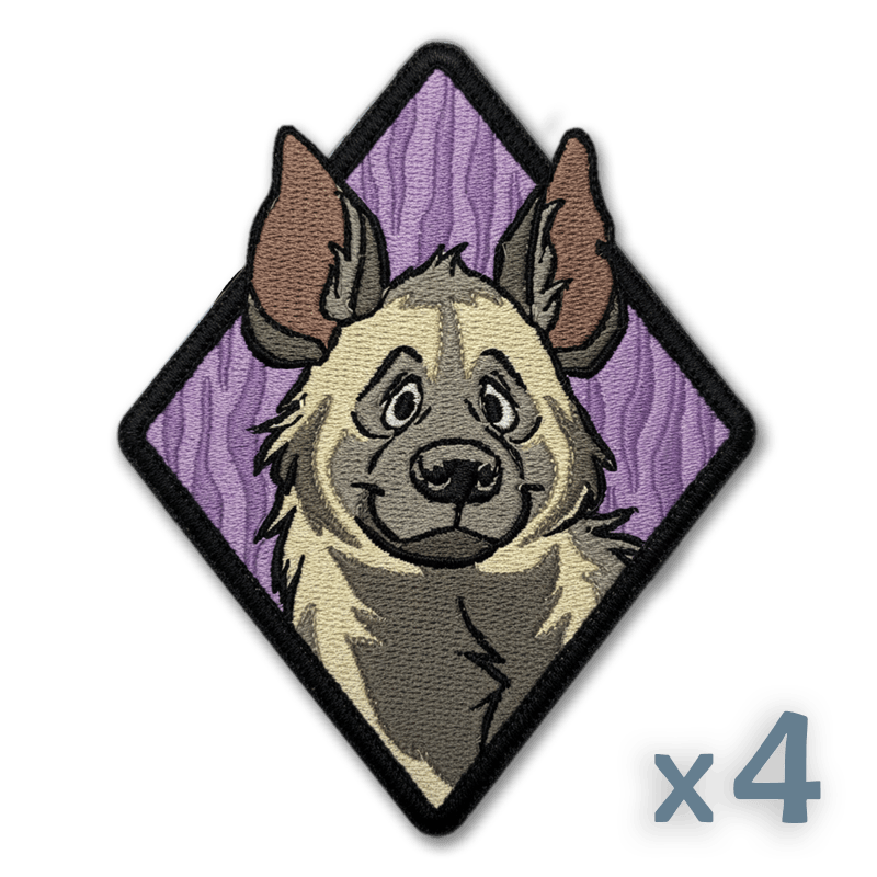 Embroidered patches Hyenas full set