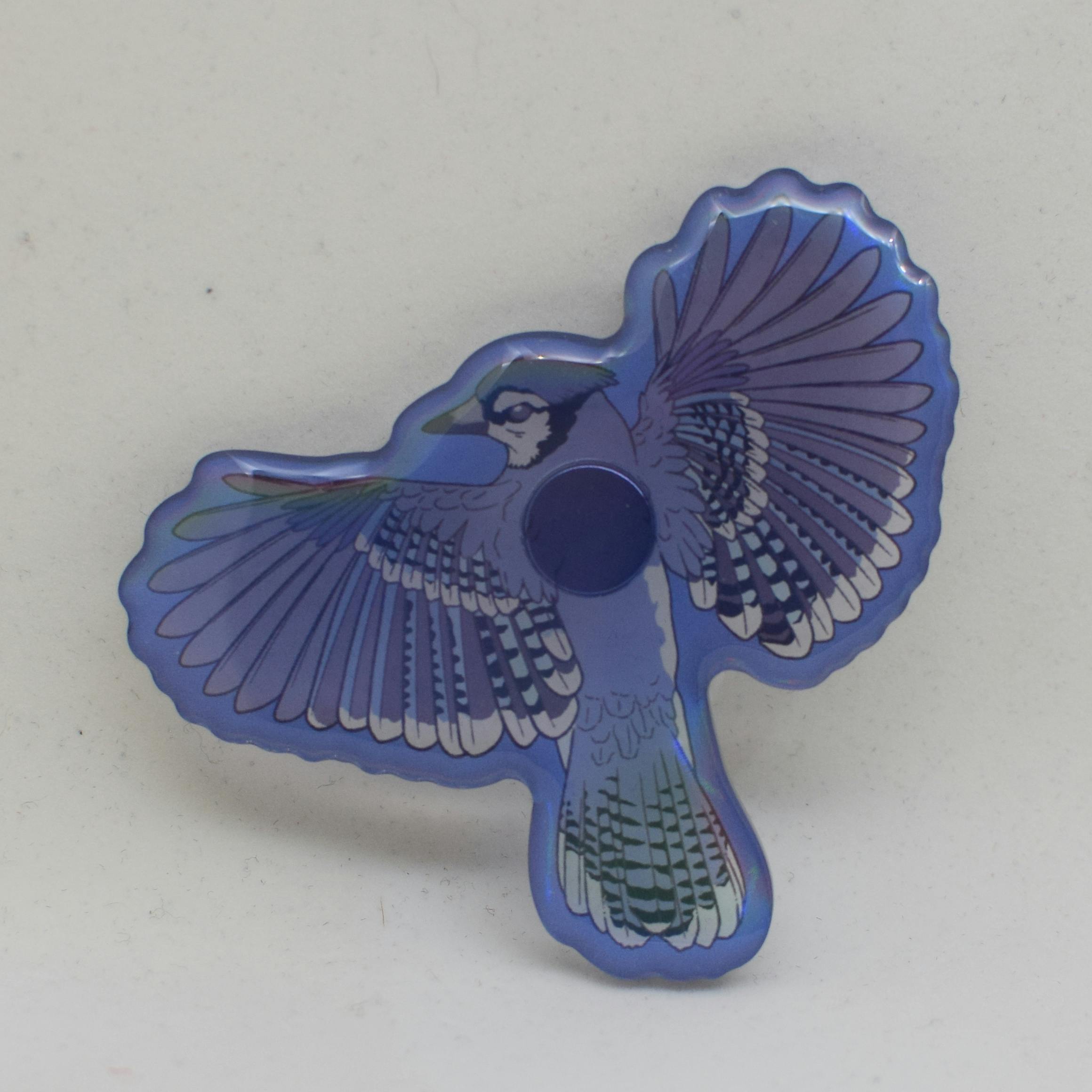 Blue Jay Holo Acrylic Magnet