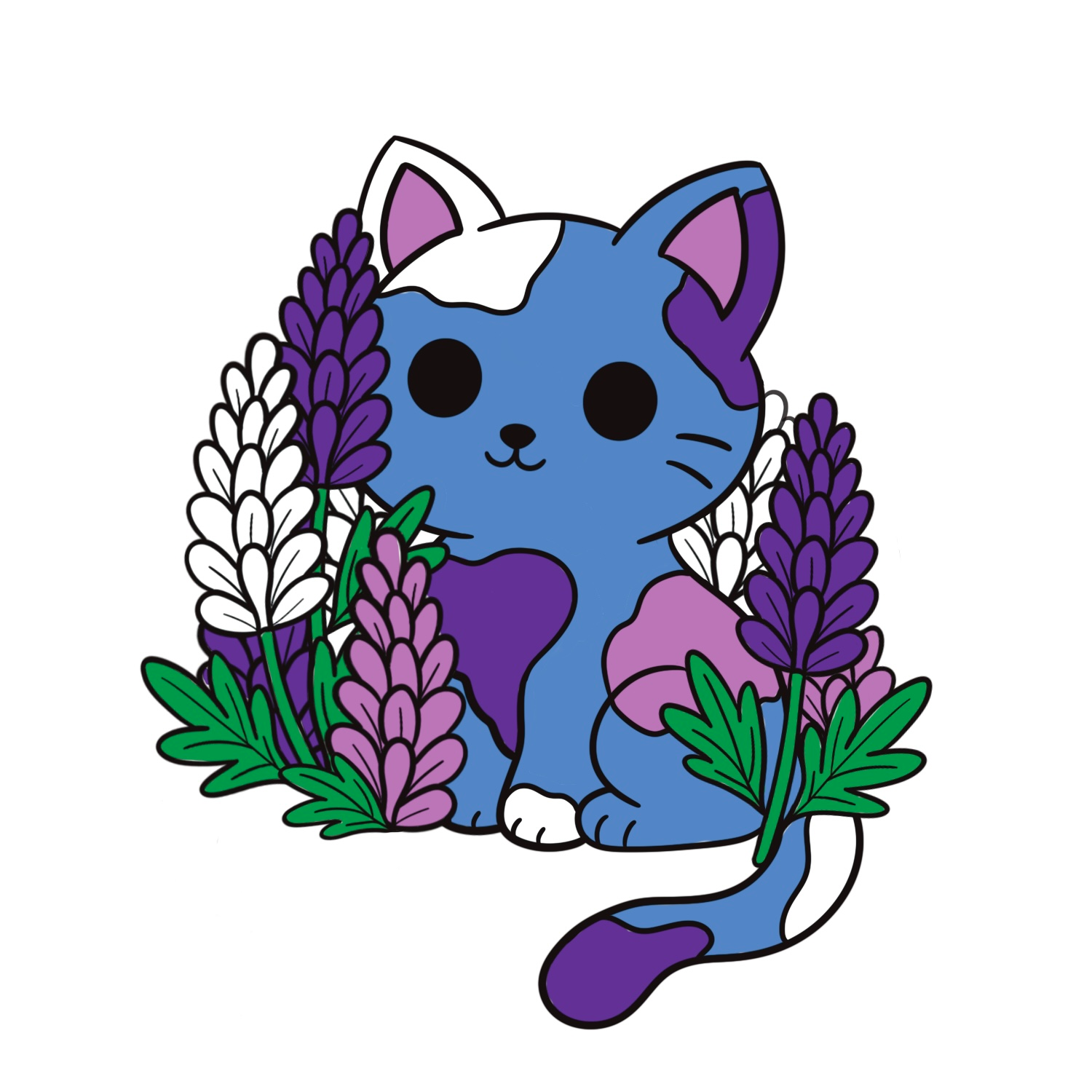 Lupine Kitty Pin