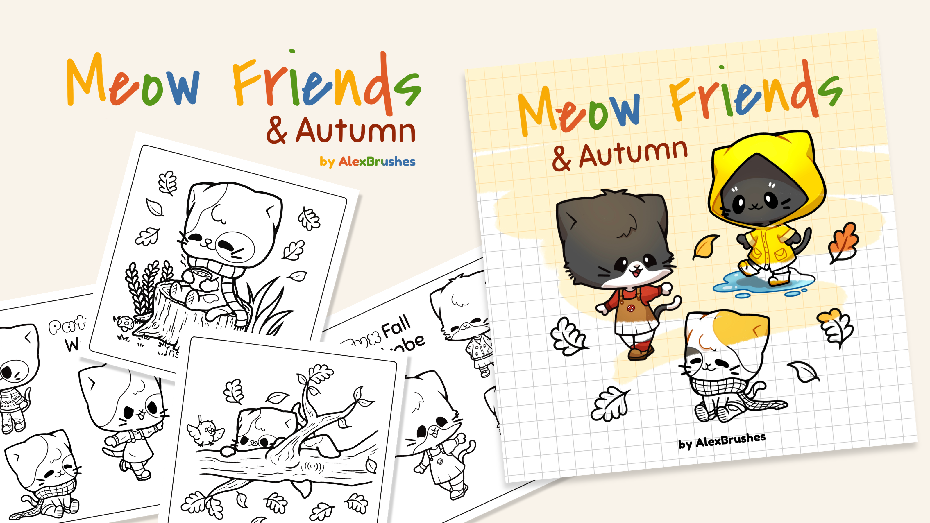 Meow Friends & Autumn - Coloring Book