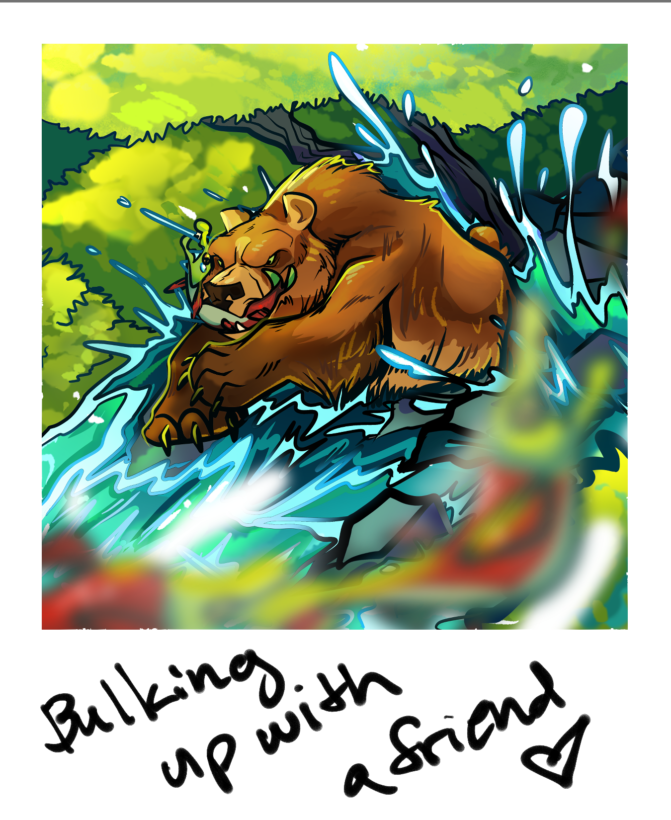 "Bulking up with a friend" - Paraphrased from Anonymous Duck #50911!