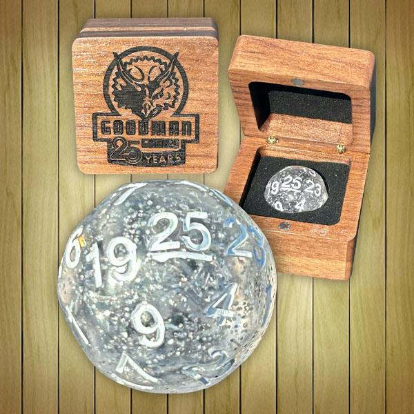 D25 Glitter Die in Wooden Case w/ QR code