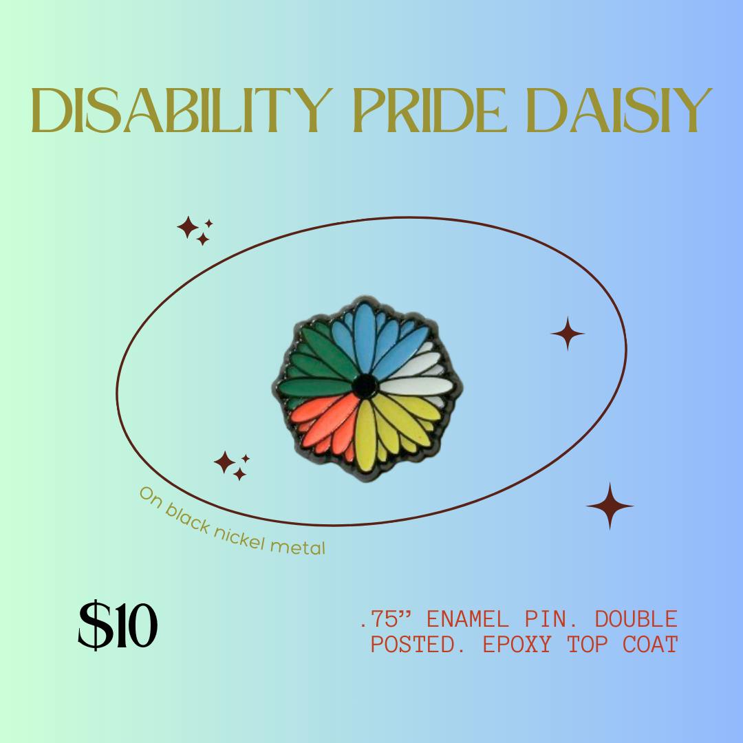 Disability Pride Daisy Pin 