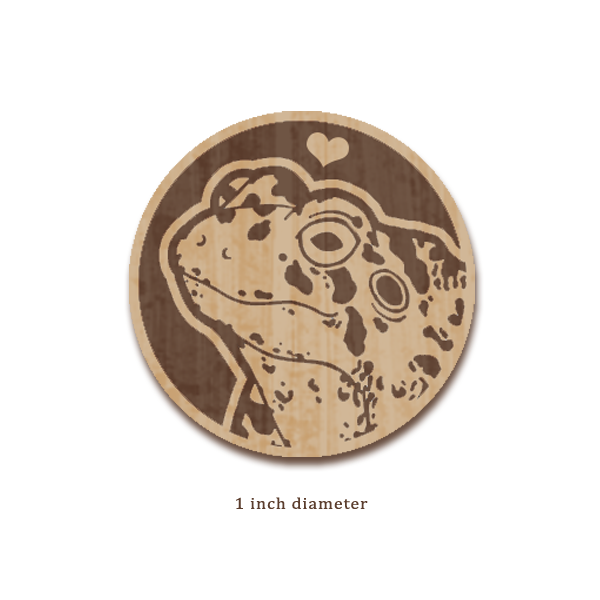 Toad Wooden Sticker