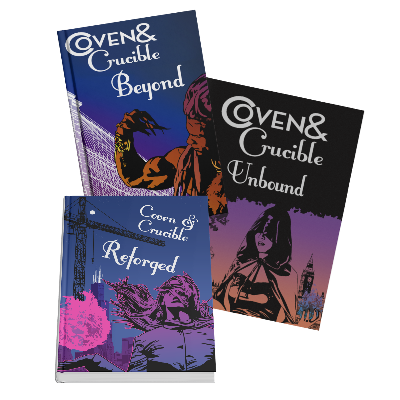 Coven & Crucible: Reforged, Unbound & Beyond in hard cover and pdf