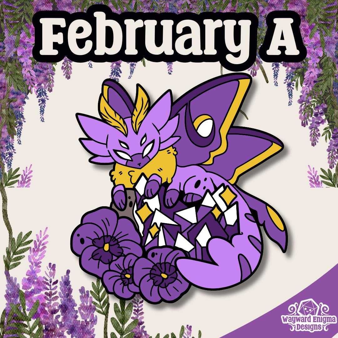 February A - Birthstone Beast Enamel Pin 
