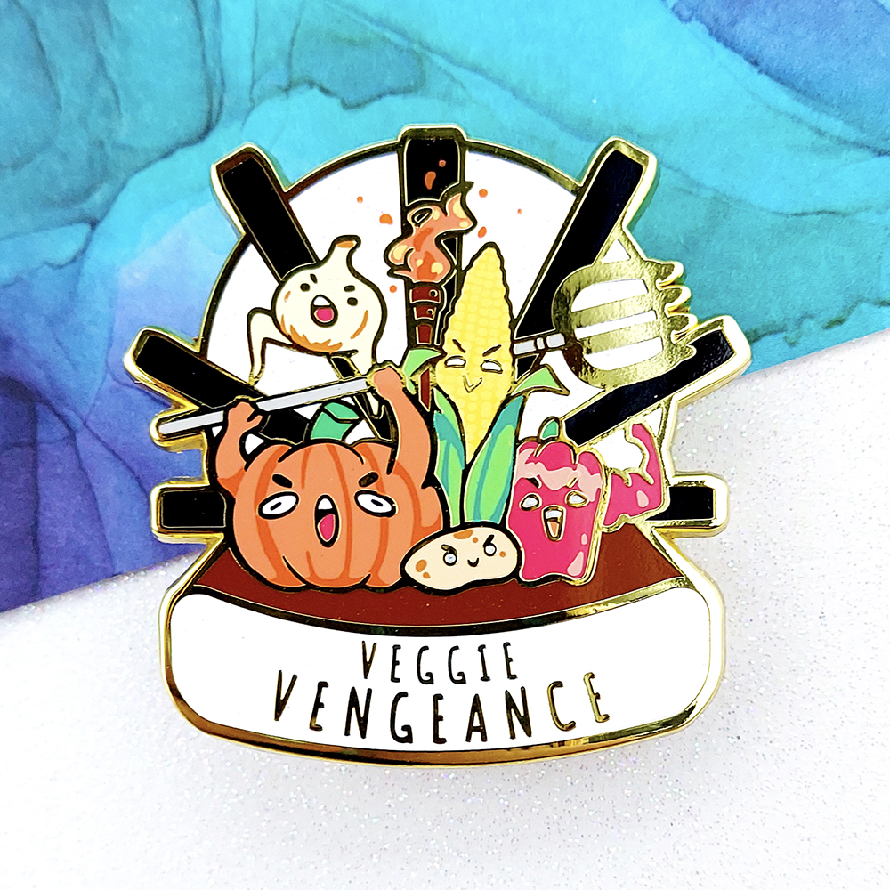 "Veggie Vengeance" Enamel Pin